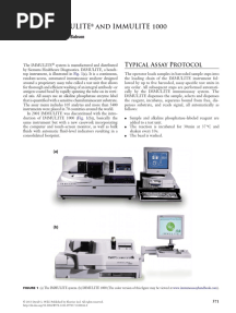 Immulite and IMMULITE 1000: Typical Assay Protocol
