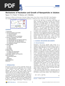 Mechanisms of Nucleation and Growth of Nanoparticles in Solution