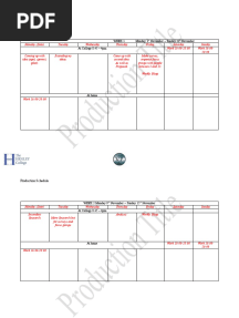 Week Timetable