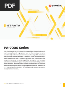 By Palo Alto Networks - PA-7000 Series - Datasheet