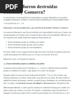 Por qué fueron destruidas Sodoma y Gomorra