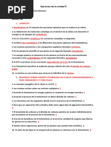 Ejercicios de La Unidad 2 BIOLOGIA BASICA
