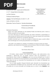3er Año, II Lapso, 1era Guía Pedagógica, Biología