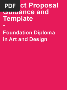 Project Proposal Form Foundation Unit 4