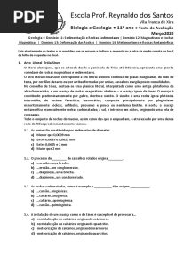 BioGeo11 Teste Minerais Rochas 2020