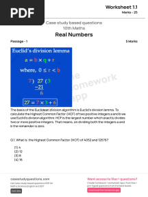 Worksheet For Real Numbers