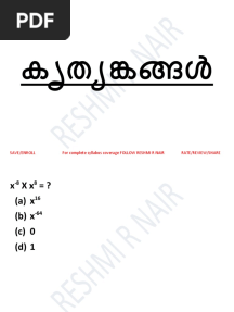 Save/Enroll For Complete Syllabus Coverage Follow Reshmi R Nair Rate/Review/Share