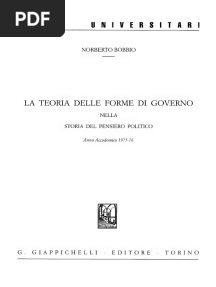 Norberto Bobbio La - Teoria - Delle - Forme - Di - Governo