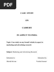 Case Study On Cadbury