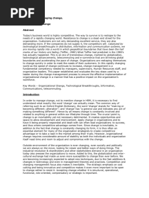 Leading and Managing Change