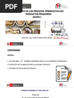 CURSO PRINCIPIOS DE LOS PROCESOS TERMICOS EN LOS PRODUCTOS PESQUEROS SESIÓN I
