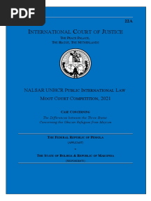 Nternational Ourt OF Ustice: Nalsar Unhcr P I L M C C, 2021