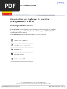 Challenges Faced in Research in Africa