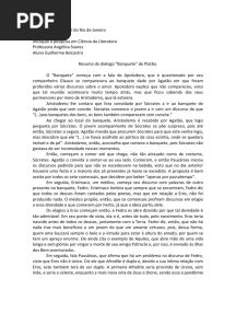Resumo Do Diálogo "O Banquete" de Platão