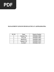 Management Lessons From Kautilya