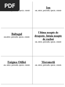 Flashcards Bacalaureat Romana