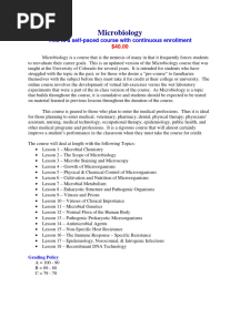 Microbiology Syllabus