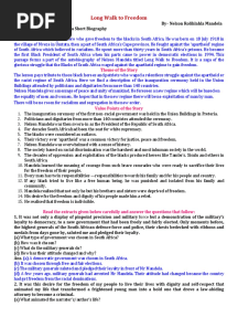 Long Walk To Freedom - Notes