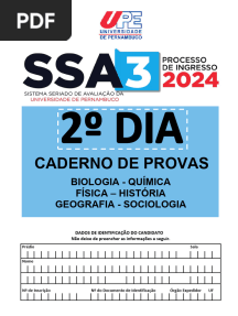 Caderno de Provas - SSA 3 UPE - 2o Dia