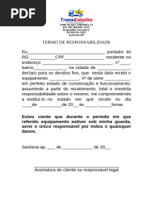 Termo de Responsabilidade