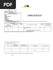 Modele Ordre de Recette