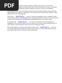 Thesis Paragraph Creator