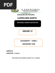 Grade 12 Mapwork Task 2024