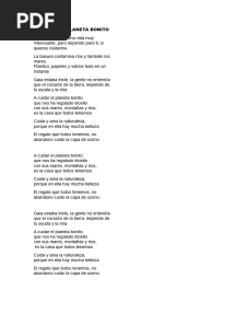 A Cuidar El Planeta Bonito - Cancion