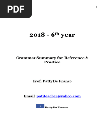 Grammar Summary