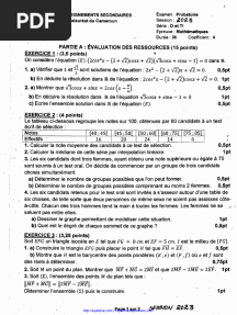 Epreuve Probatoire 2023 Mathematiques Serie D-Ti Cameroun