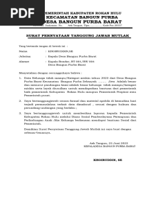 SPTJM Pengusulan Pbi Dan DTKS