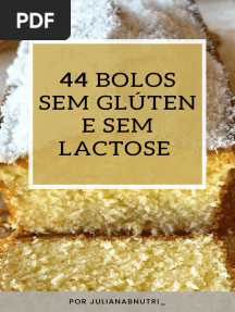 Ebook 44 Receitas de Bolos Sem Glúten e Sem Lactose
