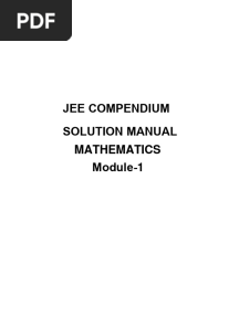 JEE Compendium Solutions Mathematcis 1