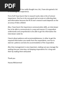 Lesson Learnt From The Research Work in Zaria-1