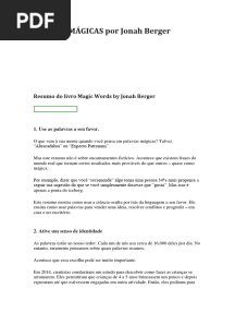 Palavras MÁGICAS Por Jonah Berger