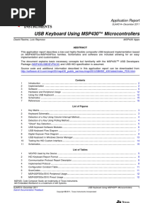 USB Keyboard Using MSP430 Microcontrollers