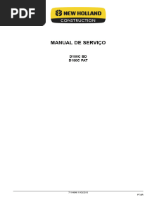D180C - NEWHOLLAND - TRATOR ESTEIRA Manual de Serviços