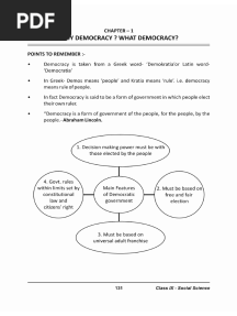 Class 9 SST Civics Notes Chapt (Why Democr.)