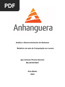 Portfolio Relatorio de Aula Pratica Computacao em Nuvem