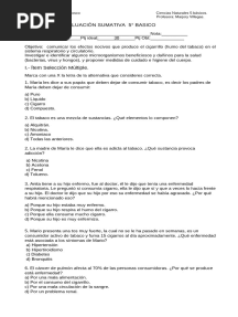 Evaluación Sumativa 5 El Cigarrillo