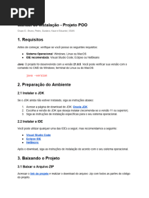 Manual de Instalação - Projeto POO