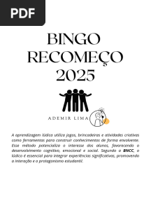 BINGO DO RECOMEÇO