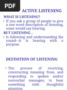 Active Listening