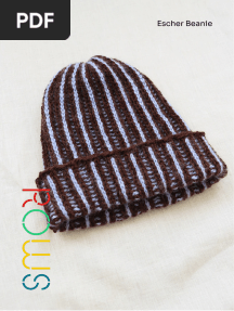 ROWS Escher Beanie Knitting Pattern 01