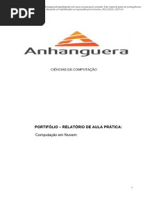 Relatório de Aula Prática - Computação em Nuvem