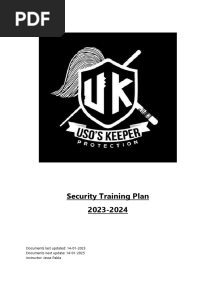Security Training Plan UK