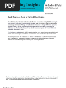 Quick FASB Codification Guide