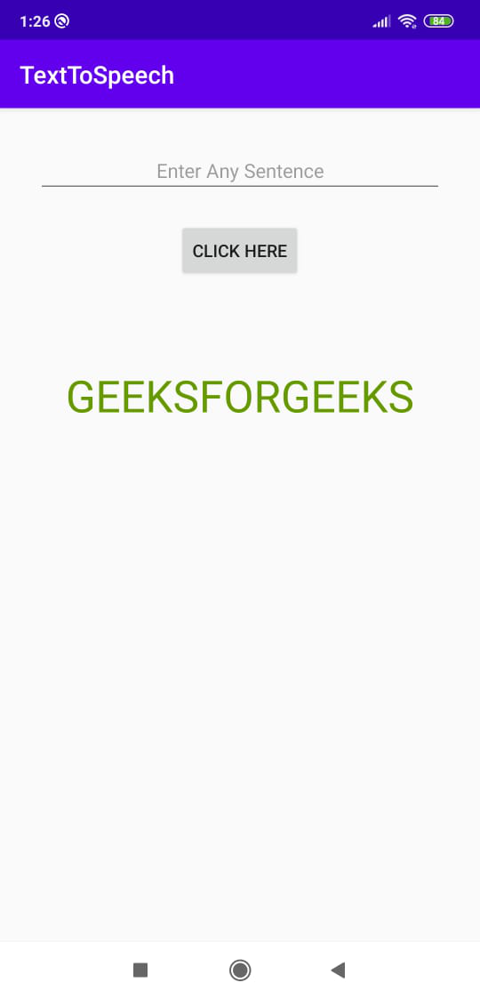 Running Condition of the App