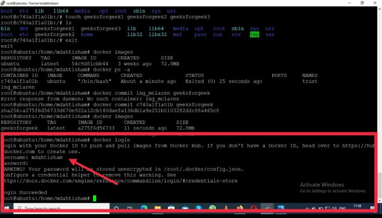 Docker login
