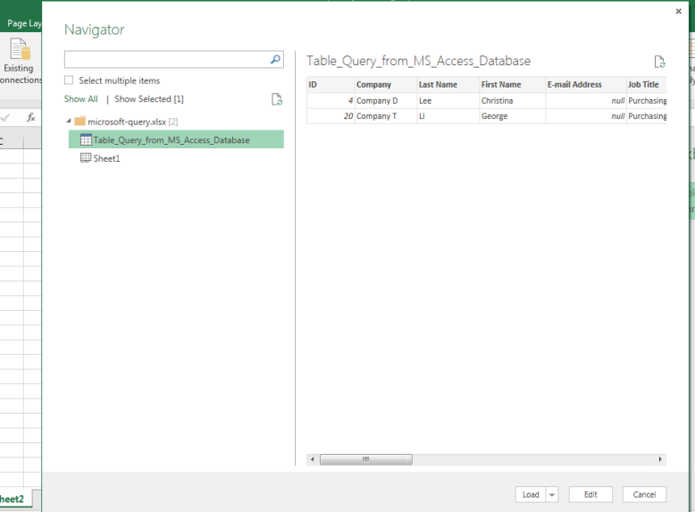 navigator dialog box appear.